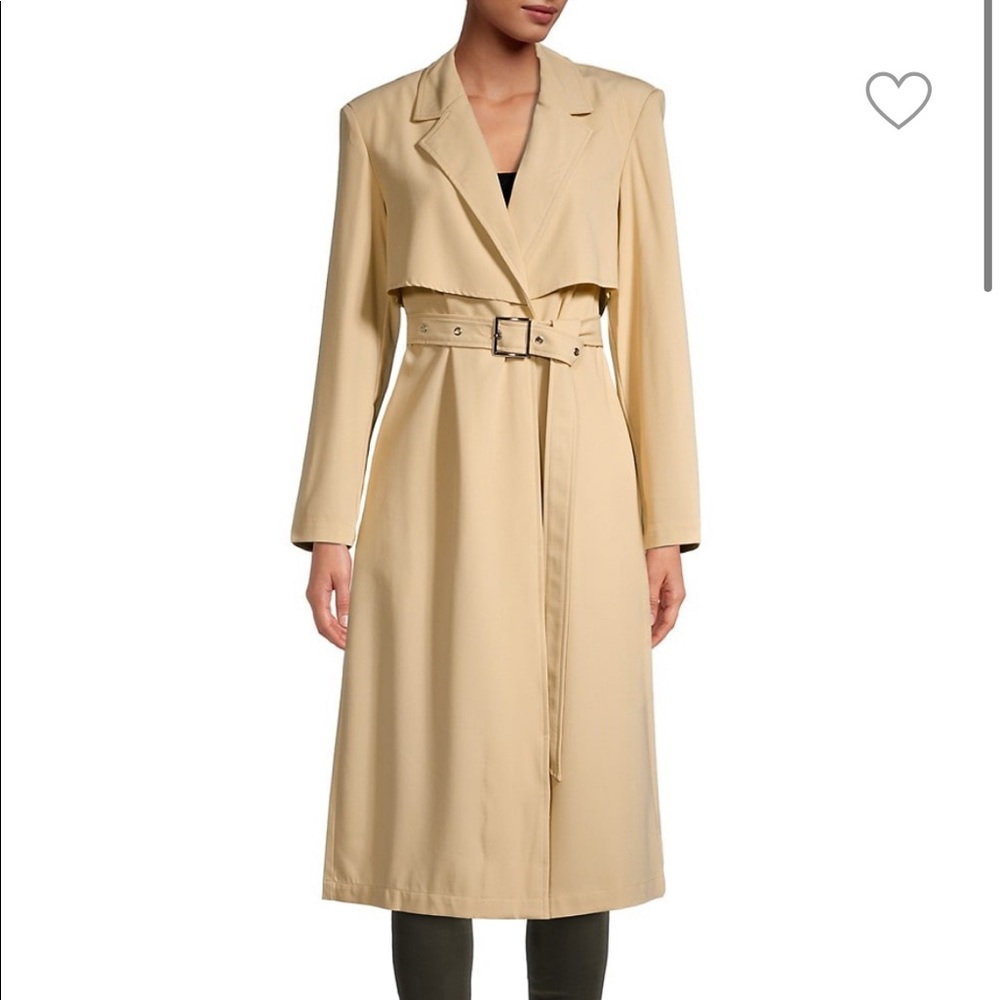 Danielle Bernstein weworewhat Long trench coat in taupe